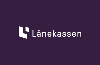 Lånekassen-logo på lilla bakgrunn.